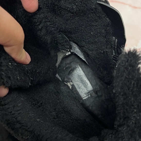 ZARA Leather Fur Lined Ankle Boots Booties Sz 9/40 - Picture 4 of 9